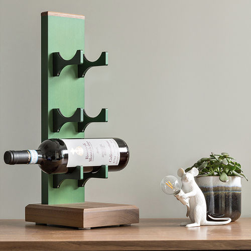 Aluminium-Flaschenhalter - Mini - Liquid Systems - Holz / freistehend / für Gewerbegebrauch