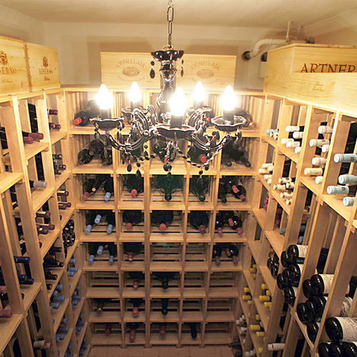 Wandmontierter Weinkühlschrank - CAVEAUSTAR - Weinkeller-Profi - freistehend / Holz
