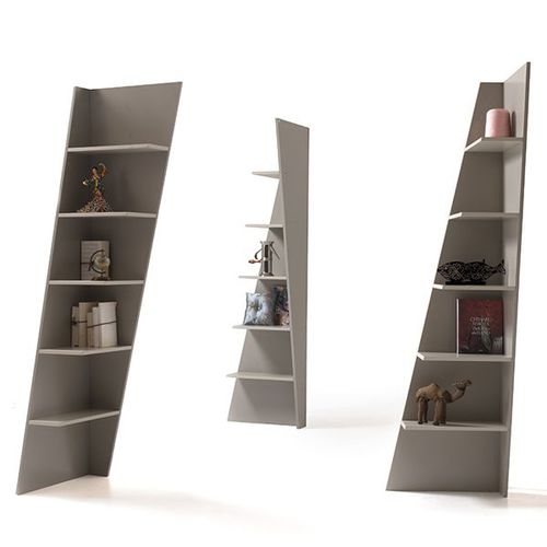 Modernes Bücherregal - Esquina - My Home Collection - lackiertes MDF / weiß / schwarz