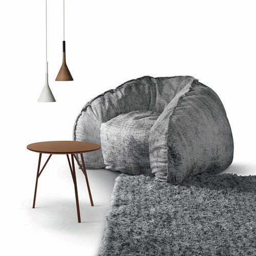 Moderner Sessel - Hug - My Home Collection - Stoff / Leder / mit abnehmbarem Bezug