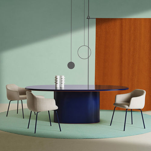 Moderner Esstisch - Oku - My Home Collection - lackiertes MDF / Gestell aus lackiertem MDF / Gestell aus Stahl
