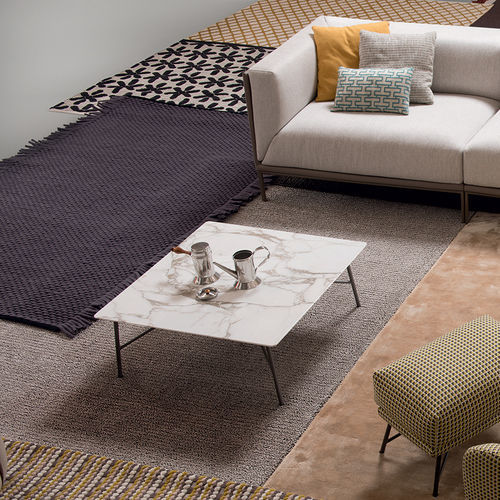 Moderner Couchtisch - Mek - My Home Collection - Eiche / lackiertes MDF / Marmor