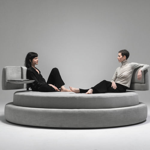 Doppelbett - Bordone - My Home Collection - modern / Polster / Kopfteil