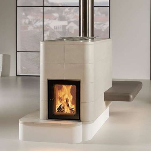 Holz-Kaminofen - 2092 - Sommerhuber - modern / Steingut