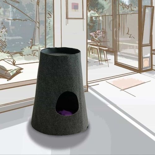 Filz-Katzenhaus - BOHO - pet.interiors - Polyester / Baumwolle / Samt