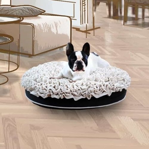 Kissen für Haustiere (Hund und Katze) - ROSE - pet.interiors - rund / einfarbig / für Privatgebrauch