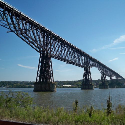 Fertigbetonbrücke - HUDSON - The Fort Miller Co. - Cortenstahl / Fachwerk / für Fußgänger
