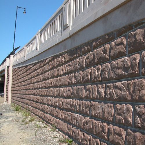Stahlbeton-Stützmauer - SOUTHARD ST. - The Fort Miller Co. - modular / Fertigbau / für Brückenbau