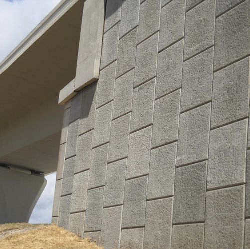 Beton-Stützmauer - VIST-A MSE  - Contech - aus vorgefertigten Elementen / für Brückenbau / in Steinoptik