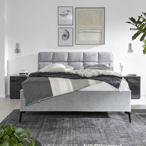 Doppelbett - DELANO  - Musterring - modern / Polster / Stoff