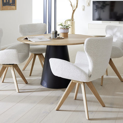 Moderner Esstisch - JUSTB! SP150 - Musterring - Holz / Gestell aus Holz / rund