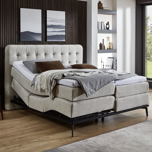 Doppelbett - DENIA - Musterring - modern / Polster / gepolstertes Kopfteil