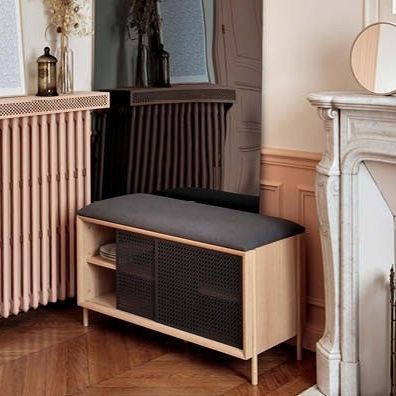 Moderne Bank - GABIN  - Harto - Eiche / MDF / Natureiche