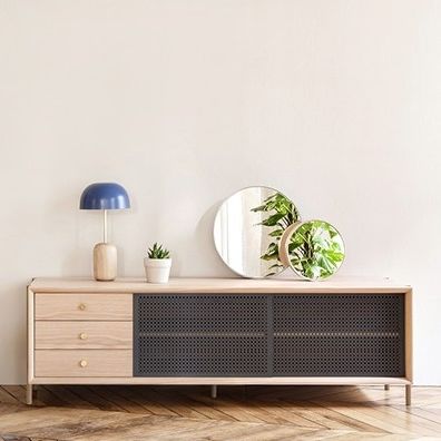 Modernes Sideboard - GABIN  - Harto - Eiche / Nussbaum / Holzfurnier