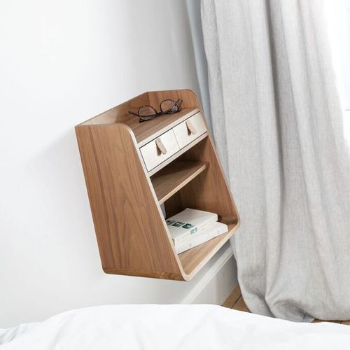 Wandmontiertes Regal - SUZON - Harto - modern / Eiche / MDF