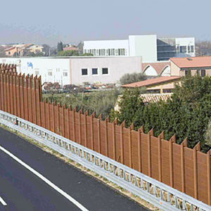 Lärmschutzwand mit modularen Platten - CIR ambiente - Cortenstahl / Verkehr