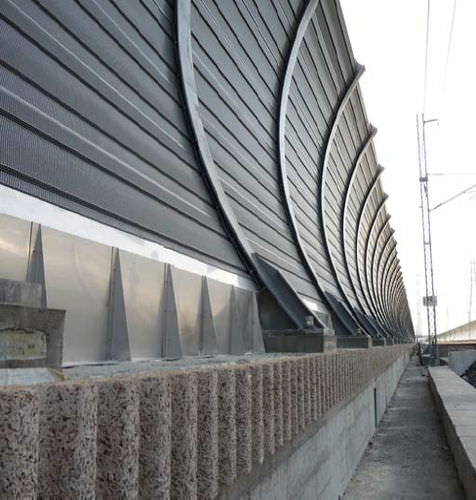 Lärmschutzwand mit modularen Platten - CIR ambiente - Edelstahl / Verkehr