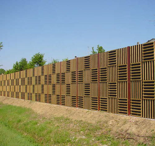 Lärmschutzwand mit modularen Platten - CIR ambiente - Kiefer / Polyester / Polyethylen