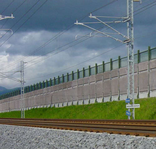 Lärmschutzwand mit modularen Platten - CIR ambiente - Ton / Stahlbeton