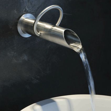 Einhebelmischer für Waschtisch - PURE - JEE-O GmbH - wandmontiert / Edelstahl / für Badezimmer