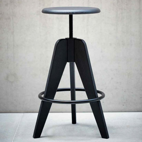 Moderner Barhocker - TOMMY - Jankurtzmöbel - Esche / höhenverstellbar / für Garten
