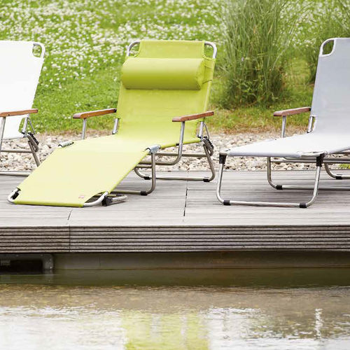 Moderne Sonnenliege - FIAM AMIGO - Jankurtzmöbel - Stoff / Aluminium / für Garten