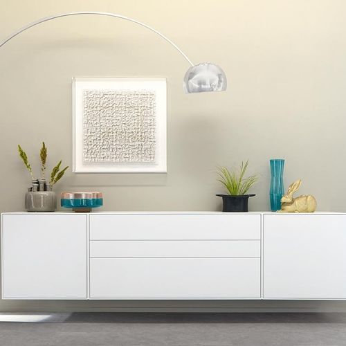 Wandmontiertes Sideboard - EASY - NOW! By Hülsta - modern / lackiertes Holz / mit Schubladen