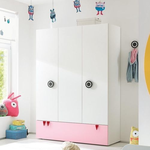 Moderner Kleiderschrank - MINIMO - NOW! By Hülsta - lackiertes Holz / Natureiche / mit Schwingtür
