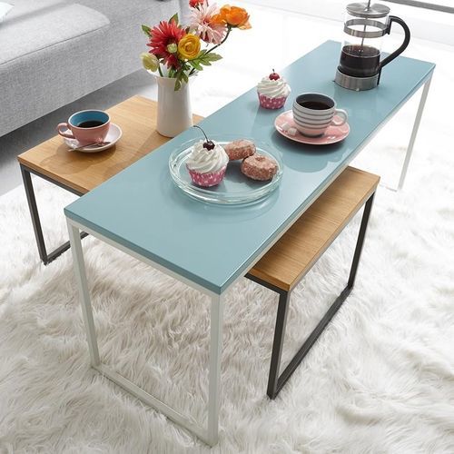 Moderner Couchtisch - CT 17-1 - NOW! By Hülsta - lackiertes Holz / Metall / Gestell aus Metall
