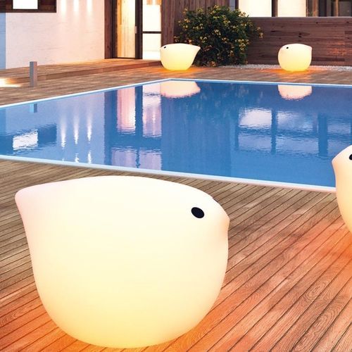 Bodenlampe - BIRDY - NOW! By Hülsta - Kunststoff / originelles Design / mit Kabel