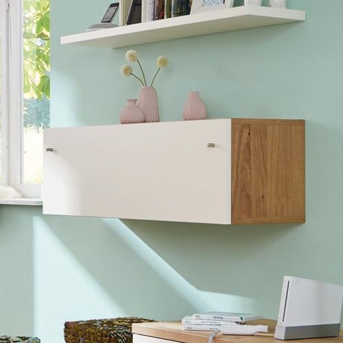 Wandmontiertes Sideboard - TIME - NOW! By Hülsta - modern / lackiertes Holz / mit Schwingtür