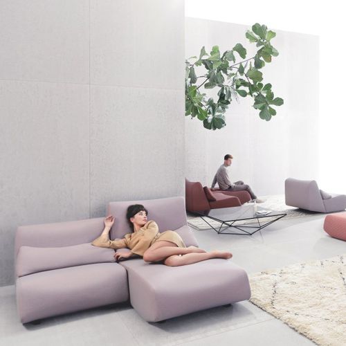 Modulsofa - ABSENT - prostoria - modern / Stoff / braun