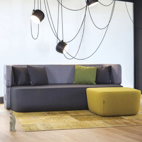 Bettsofa - REVOLVE - prostoria - modern / Stoff / braun