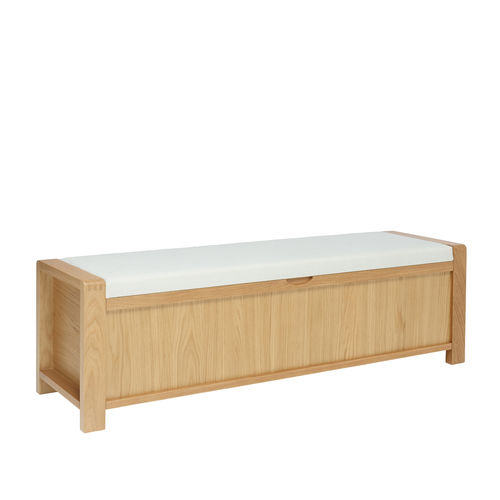 Moderne Polsterbank - BOSCO - ercol - Stoff / Eiche / mit Stauraum