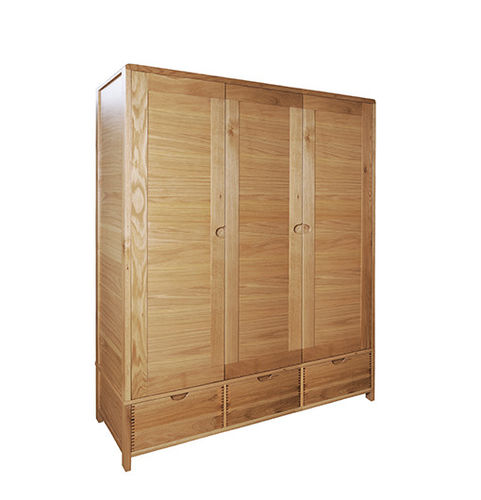 Moderner Kleiderschrank - BOSCO - ercol - Eiche / mit Schwingtür / mit Schublade