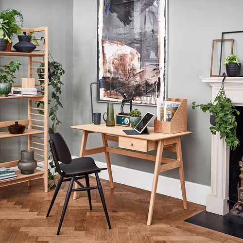 Moderner Schreibtisch - BALLATTA - ercol - Eiche / mit Stauraum / für Homeoffice