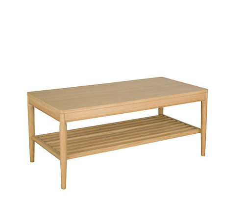 Moderner Couchtisch - CAPENA - ercol - Eiche / rechteckig / mit Stauraum