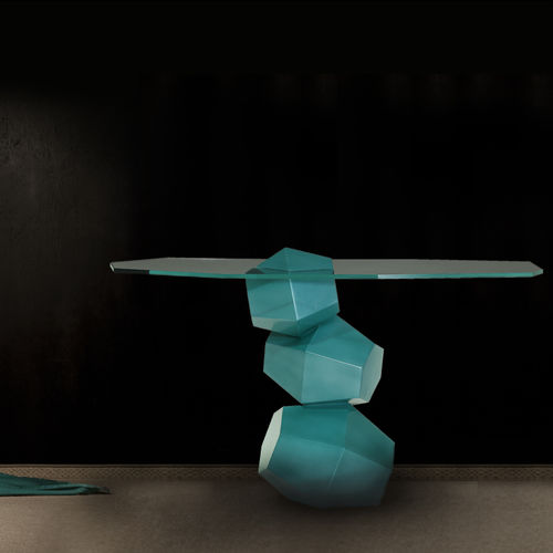 Konsolentisch / originelles Design - EQUILIBRIUM - Amu- Inspiration Design - Glas / für Privatgebrauch / für den Innenraum
