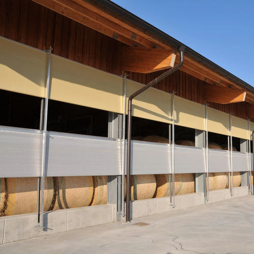 Aluminium-Windschutzwand - Lubratec®  - Huesker - Edelstahl / Textil / Industrie