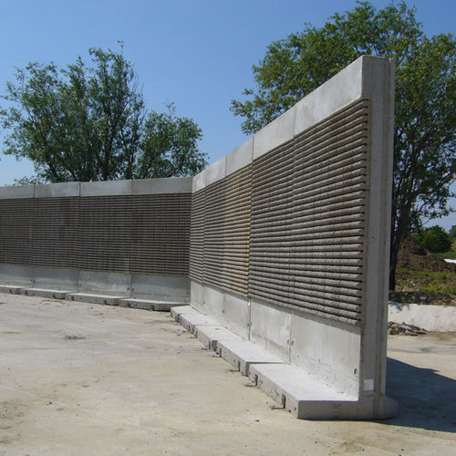 Selbsttragende Lärmschutzwand - FREESTANDING SYSTEM - Paver - Fertigbau / Stahlbeton