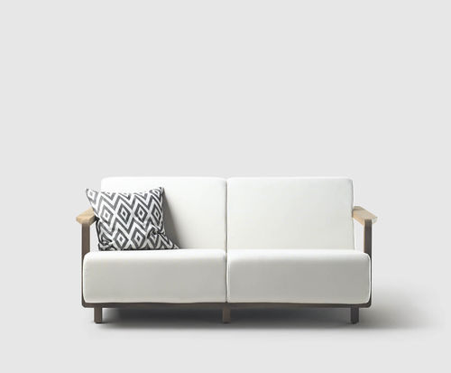 Modernes Sofa - Ossau - Bosc - für Außenbereich / Stoff / weiß