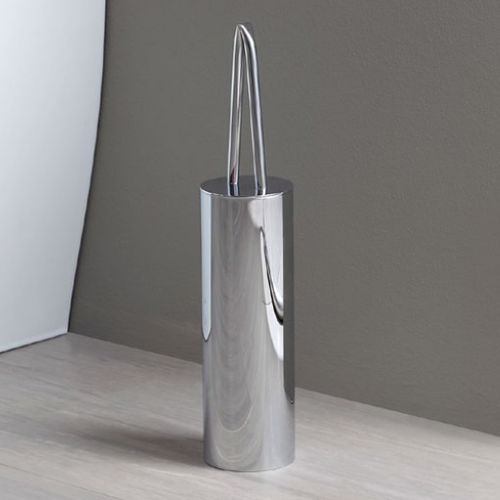 Messing-Toilettenbürste - FOLD  - FLAMINIA - Chrom / bodenstehend / poliert