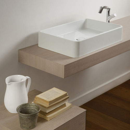 Aufsatzwaschbecken - MINIWASH 60 - FLAMINIA - Keramik / zweifarbig / Hochglanz