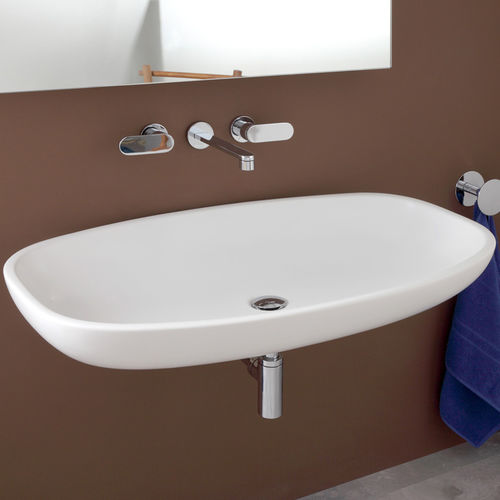 Aufsatzwaschbecken - NUDA 95 - FLAMINIA - Keramik / Hochglanz / oval