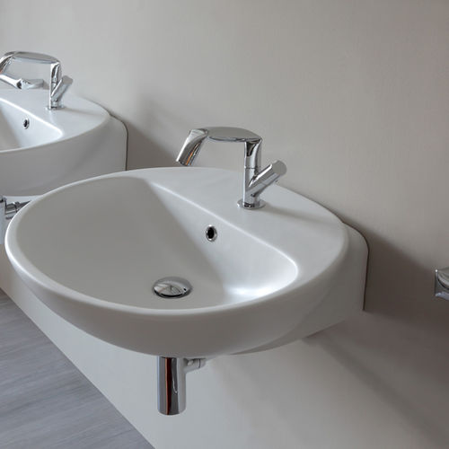 Aufsatzwaschbecken - NUDA 60 - FLAMINIA - Keramik / Hochglanz / oval