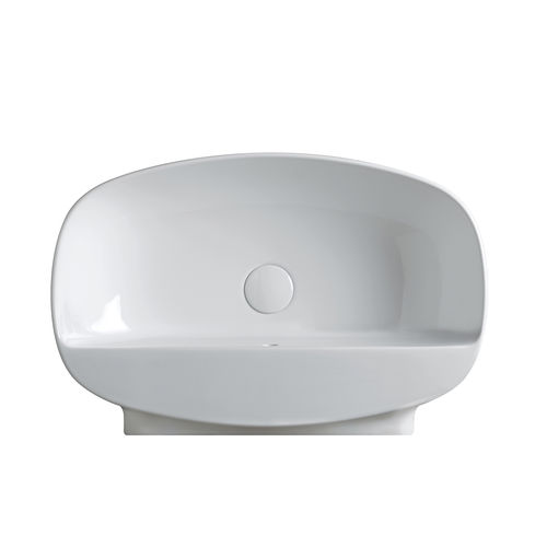 Wand-Waschbecken - NUDASLIM 60 - FLAMINIA - Keramik / Hochglanz / oval