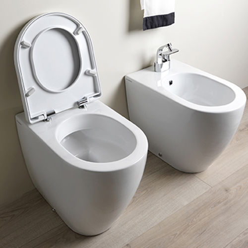 WC in Wandnähe - LINK GOCLEAN®  - FLAMINIA - Keramik / von Giulio Cappellini / für Privatgebrauch