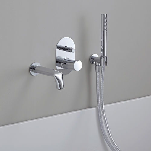 Einhebelmischer für Badewanne - FOLD  - FLAMINIA - wandmontiert / aus verchromtem Metall / für Badezimmer