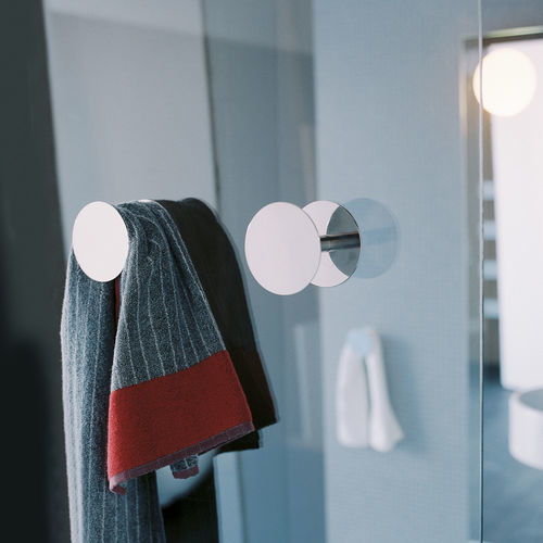 Moderner Garderobenhaken - HOOP   - FLAMINIA - verchromter Messing / individuell / für Badezimmer