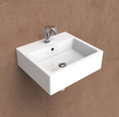 Wand-Waschbecken - ACQUALIGHT - FLAMINIA - Keramik / Hochglanz / Mattfinish